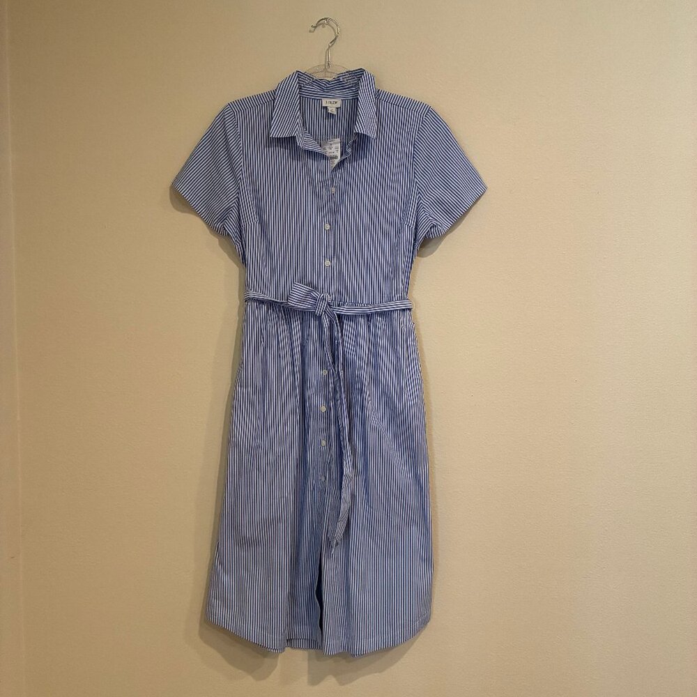 JCrew F Striped Midi Shirtdress